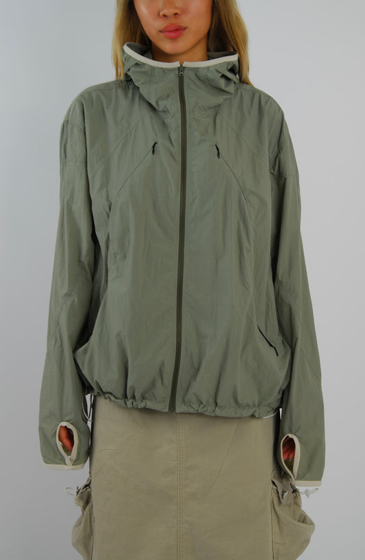 Alcyus khaki track jacket, with four pockets