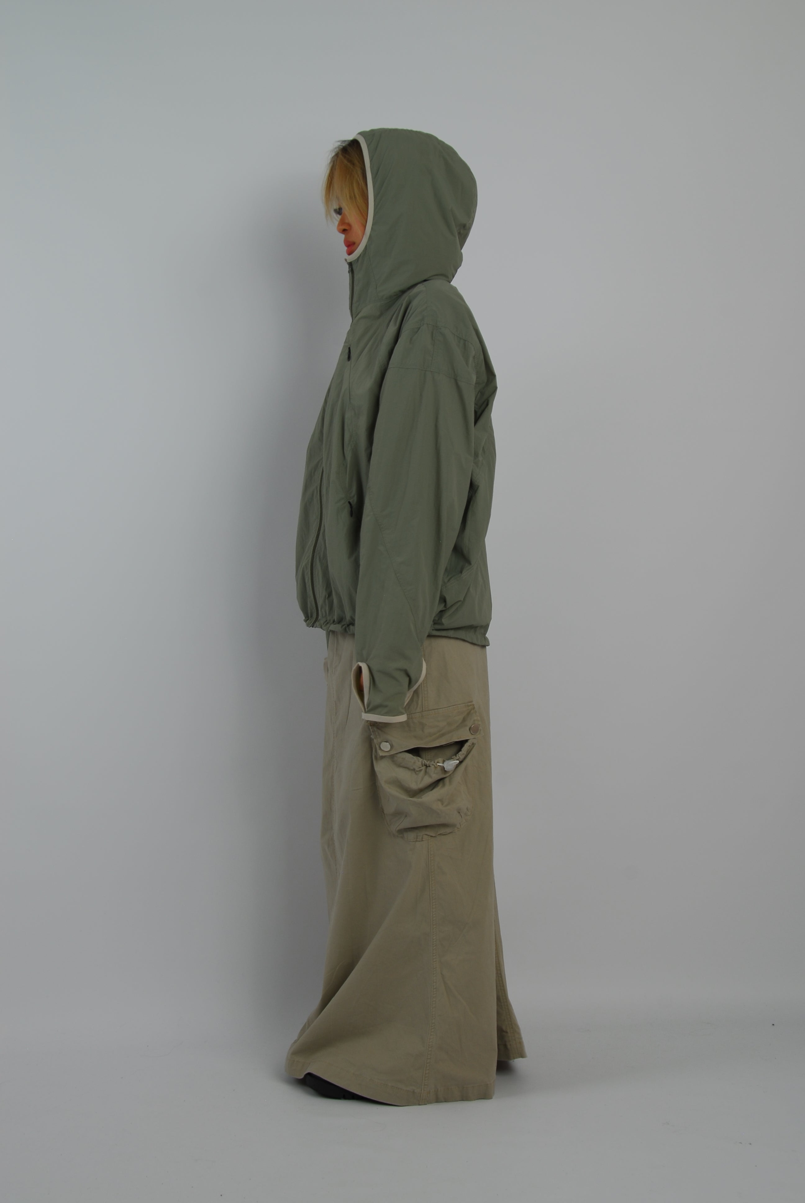 Alcyus khaki track jacket, with four pockets – Eclipse.Studios