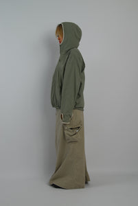 Alcyus khaki track jacket, with four pockets